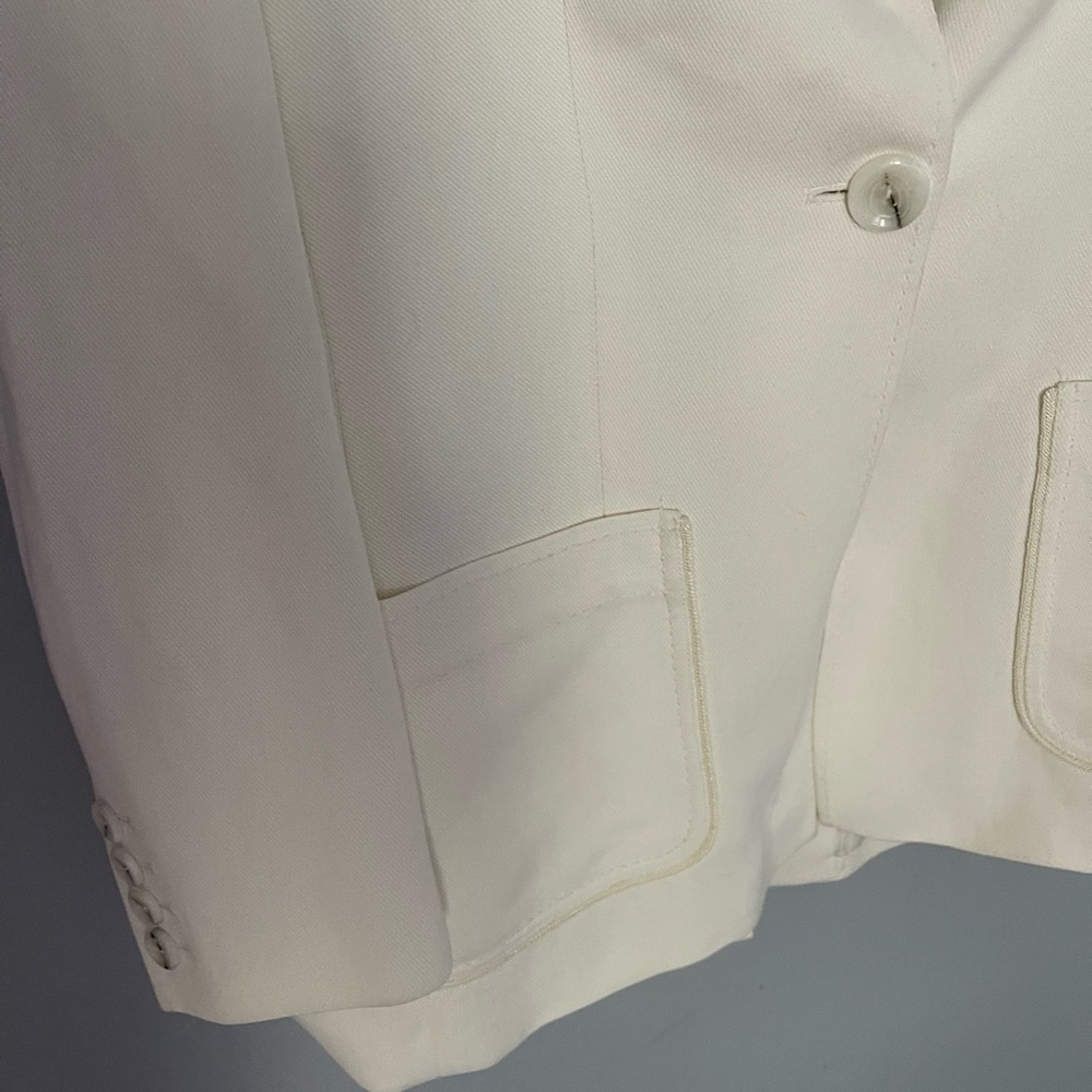 Magaschoni collection ivory overstitched blazer XL - Picture 3 of 15